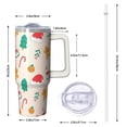 thumbnail image 2 of 30oz Xmas Tumbler with Lid and Straw, Stainless Steel Cup with Handle Elk Travel Coffee Mug, Holiday Gifts, 2 of 5