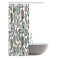 thumbnail image 2 of MYPOP Paisley Shower Curtain, Paisley Ethnic Asian Decor with FLoral Like Oriental Detailed Fabric Bathroom Shower Curtain Set, 48 X 72 Inches, 2 of 3
