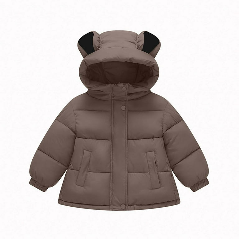 Chbgutlmr Unisex Baby Clothes Kids Winter Coats Tops Bear Hooded