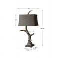 thumbnail image 4 of Uttermost Stag Horn Resin Table Lamp in Burnished Bone Ivory/Chocolate, 4 of 4