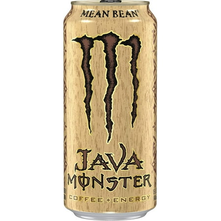 Monster Energy Java Monster Mean Bean, Coffee + Energy Drink, 15 Fl Oz (Pack of 16)
