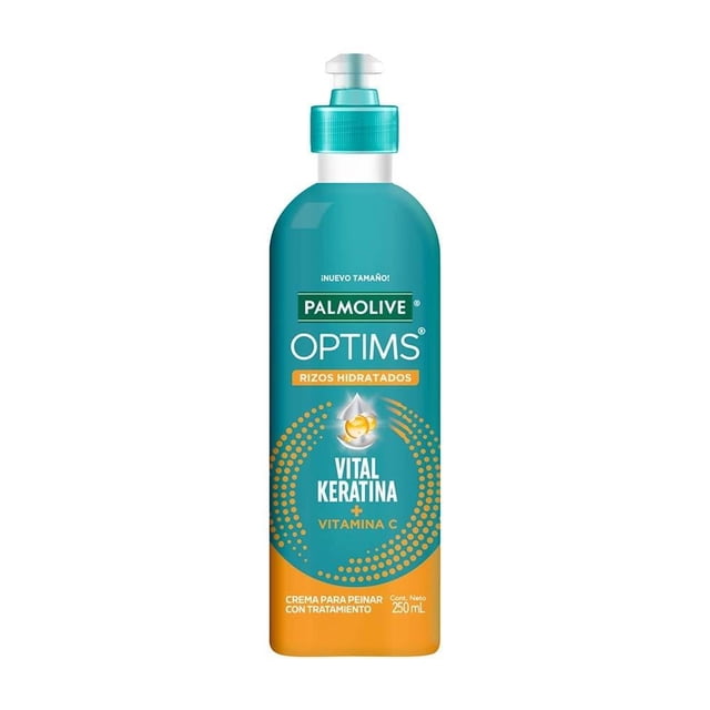 Crema para Peinar Palmolive Optims Vital Keratina + Vitamina C Rizos Hidratados Definidos 250 ml