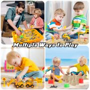 MYDOVA Tractor Sand Play Set Toy Sensory Bin For Kids With Lid 3.3 Lbs