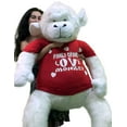 thumbnail image 4 of Valentine's Day Large Stuffed Animal 6 Foot Giant Stuffed White Valentine Gorilla Wears T-Shirt that Reads Hunky Chunky Love Monkey, Huge Plushie by Big Plush Packed in Big Box Ready to Hug, 4 of 10