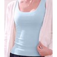 thumbnail image 6 of Women'S Sleeveless Square Neck Tank Top Double Layer Basic Crop Tops Summer Fitness Workout Casual Tops Blue L, 6 of 9