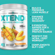 XTEND EAA Post-Workout Powder, for Muscle Recovery, Sugar-Free, Mango, 40 Servings