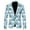Light Blue, variant on Christmas Suit Jacket for Men Funny Xmas Blazer Jacket Snowflake Print Tuxedo One Button Shawl Lapel Party Jackets