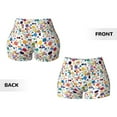 thumbnail image 4 of KLL Colorful Spots Pattern Workout Shorts for Women Scrunch Short Gym Yoga Running Sport Active Exercise Fitness Shorts, 4 of 8