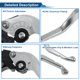 thumbnail image 4 of Palancas de freno y embrague cortas únicas para Kawasaki KLX 300 2021-2025, palanca de freno ajustable en 6 posiciones, aleación de aluminio tono de titanio sólido, 4 of 7
