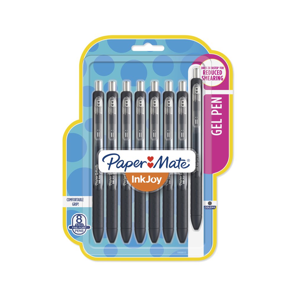 Paper Mate InkJoy Fine Point Gel Pens, 8 count