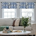 thumbnail image 4 of LALILO Kitchen Curtain Valance Floral Knitted Wear Rod Pocket Window Curtain 52"x 18" Set of 2, 4 of 7