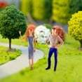 thumbnail image 6 of guohui 2 Pieces 1/64 Women and Men Figures Model, Resin Couple Figurines Movie Props, S Khaki, 6 of 9