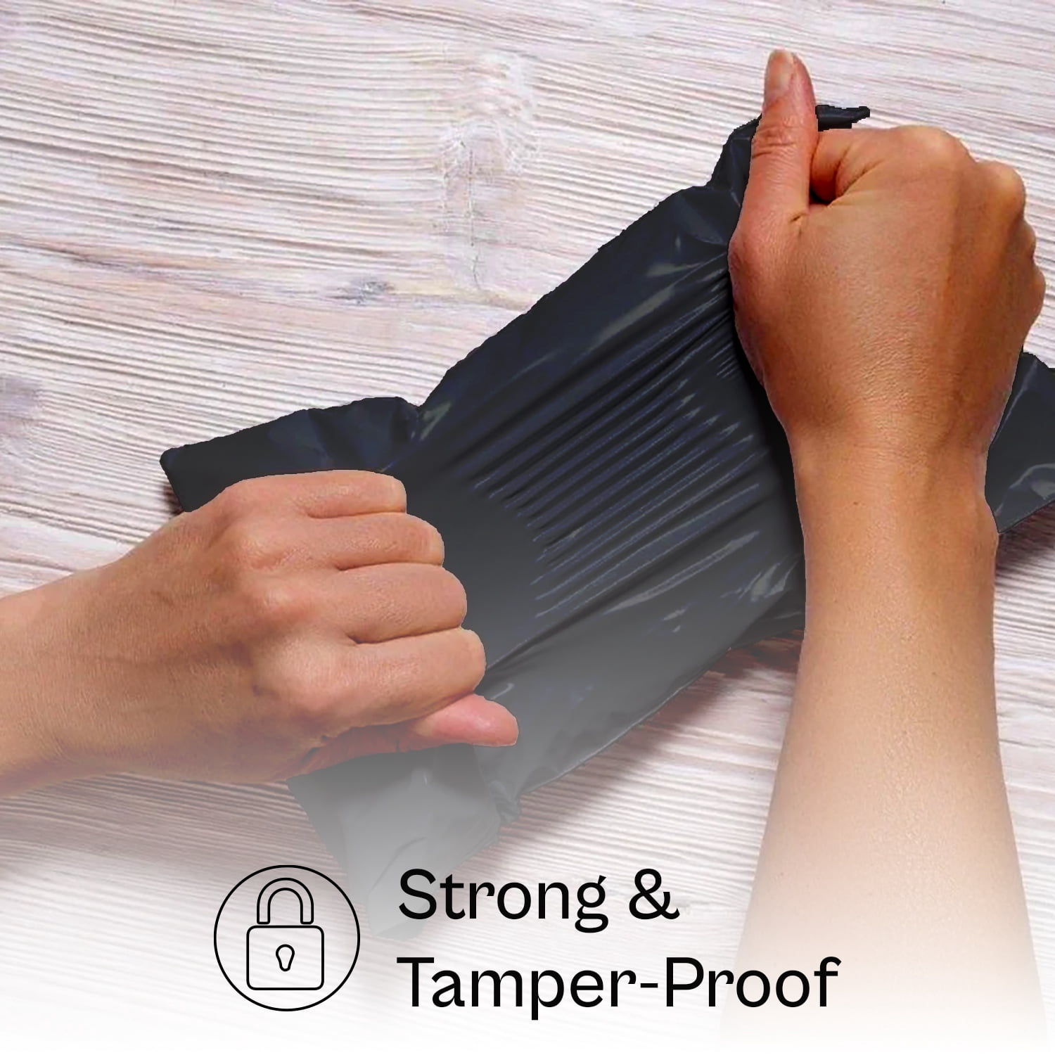 MMBM 6 x 9 Black Poly Mailer 2 Mil Self Sealing Polybags Packaging Shipping Mailing Envelopes Bags - 1000 Pieces