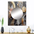 thumbnail image 1 of Designart "Marble Abstraction in Soft Colors III" Abstract Marble Mirror Wall Decor - Modern Gold Abstract Mirror Wall Art For Entryway - 32" x 24" Inch, 1 of 5