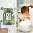 thumbnail image 7 of Monkey Sunflowers on Green Cotton Face Towels Absorbent Hand Towel Soft Bathroom Towel for Kitchen Hotel Decoration, 7 of 7