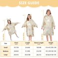 thumbnail image 3 of Wearable Blanket with Sleeves and Pocket Oversized Hooded Sweatshirt 3-14 YR Bunnies Pattern S, 3 of 7