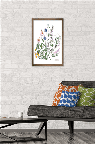 Botanical Collection - Wild Flowers Wall Poster, 14.725" x 22.375" Framed
