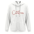 thumbnail image 4 of Christmas Sweatshirts for Women Christmas Tree Print Sweatshirt Comfort Casual Long Sleeve Hoodies Santa Claus Print Pullover Sweater Blouses Fleece Xmas Holiday Tops with Kangaroo Pocket, 4 of 4