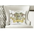 thumbnail image 4 of Ambesonne Yellow Throw Pillow Cover 2 Pack, Shield Dragon Medieval, 20", Yellow White, 4 of 6