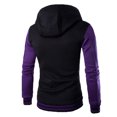 thumbnail image 3 of IROINNID Men's Long Sleeve Baseball Jacket Mid-Length Hooded Jacket Solid Color Casual Jacket Outdoor Single-breasted Jacket Tooling Baseball Uniform Jacket, 3 of 3