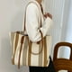 thumbnail image 1 of LHSHID Casual Canvas Totes Bags For Women Shoulder Bag Women's Big Capacity Striped Handbag Designer Tote Shopper Bag, 1 of 6