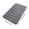 thumbnail image 4 of NOVELAR Cobblestone Pattern Bath Mat, 16x24 in, Plush Coral Fleece Top with Memory Foam, for Comfortable Bathroom Use, 4 of 5