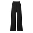 thumbnail image 7 of QIYAGBSA Women's Wide Leg Pants Button Front Patch Pockets High Waisted Casual Trousers (Black, M), 7 of 7