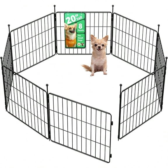 MiniPaws Unleashed Dog Playpen For Yard RV Camping Expandable 20inch 8 Panels For Puppies And Small Dogs Portable For Indoor And Outdoor Use