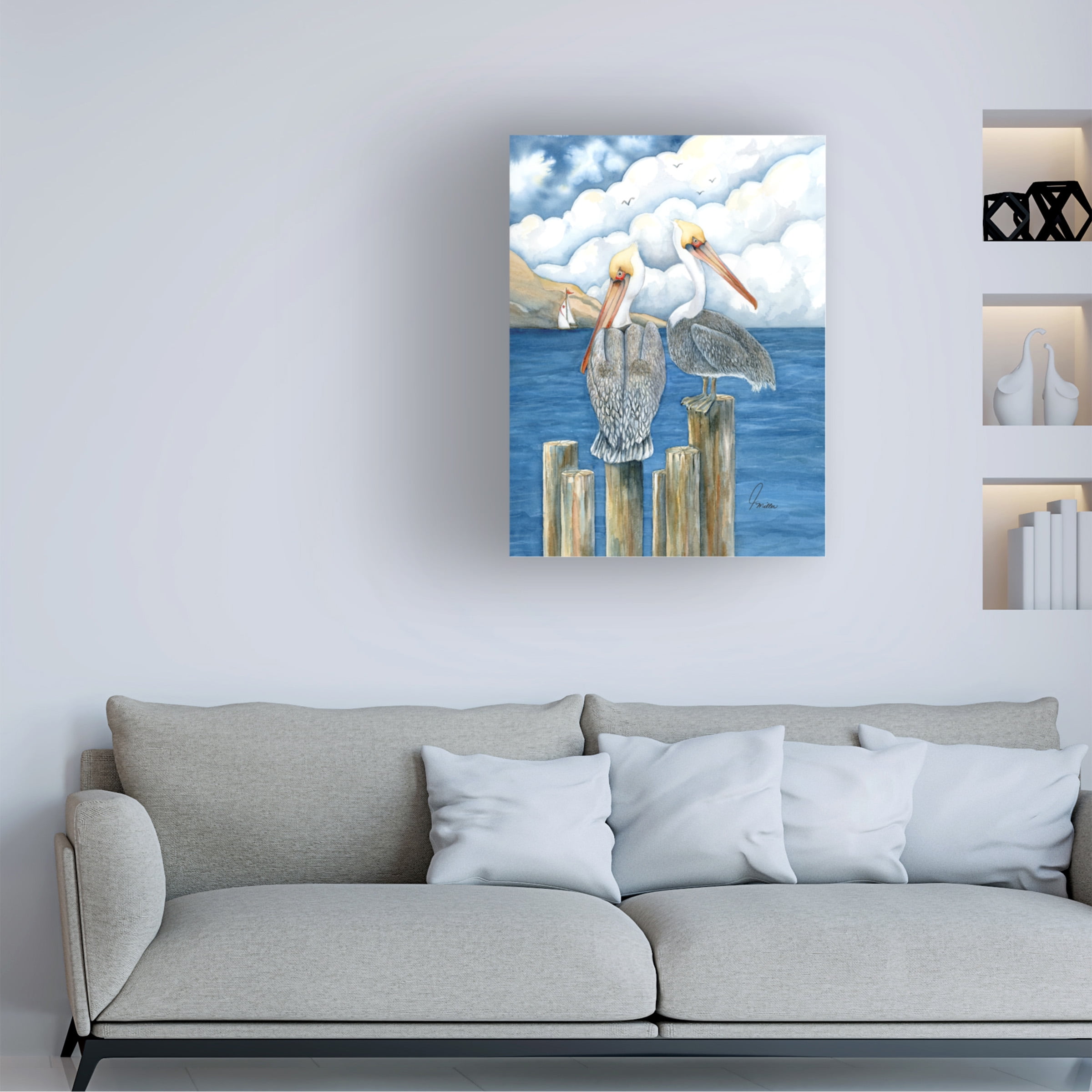 Tracy Miller 'Pelicans Paradise' Canvas Art