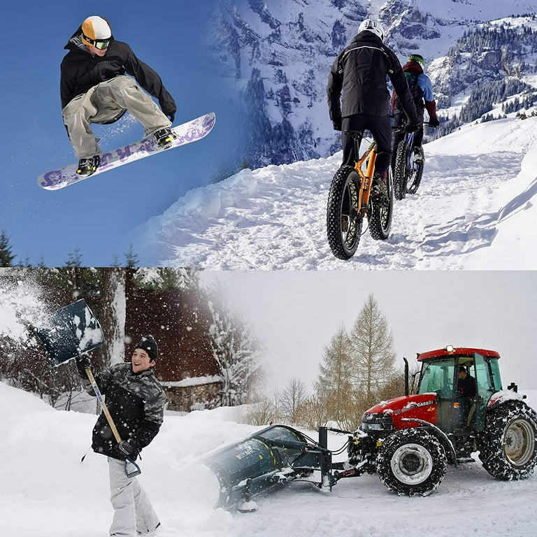 SKYDEER Men's Winter Snow Gloves with Soft Premium Genuine Deerskin Suede Leathe