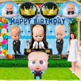 thumbnail image 3 of Boss Baby Boy Party Supplies Plates for Boy Birthday Decorations Cake Topper Banner Decor Backdrop Balloons, 3 of 8