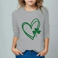 thumbnail image 2 of St.Patrick's Day Agkizg Toddler Baby Girls Summer Tops, Short Sleeve T-shirt for Kids, Toddler Girls 3/4 Sleeve Blouse Tee Children Green Printing Crewneck T Shirts, Sizes 9-10 Years, 2 of 4
