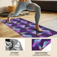 thumbnail image 4 of Colorful Mushroom Pattern Purple Pattern Hot Yoga Mat Towel Non Slip for Hot Yoga - Quick-Drying Yoga Mat Cover with 4 Corner Pockets with Travel Bag - Hot Yoga Towel Non Slip 74"x26", 4 of 6