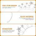 thumbnail image 2 of Tocado de novia para boda, diadema decorativa para dama, tocado de estrella nupcial (plata), 2 of 6