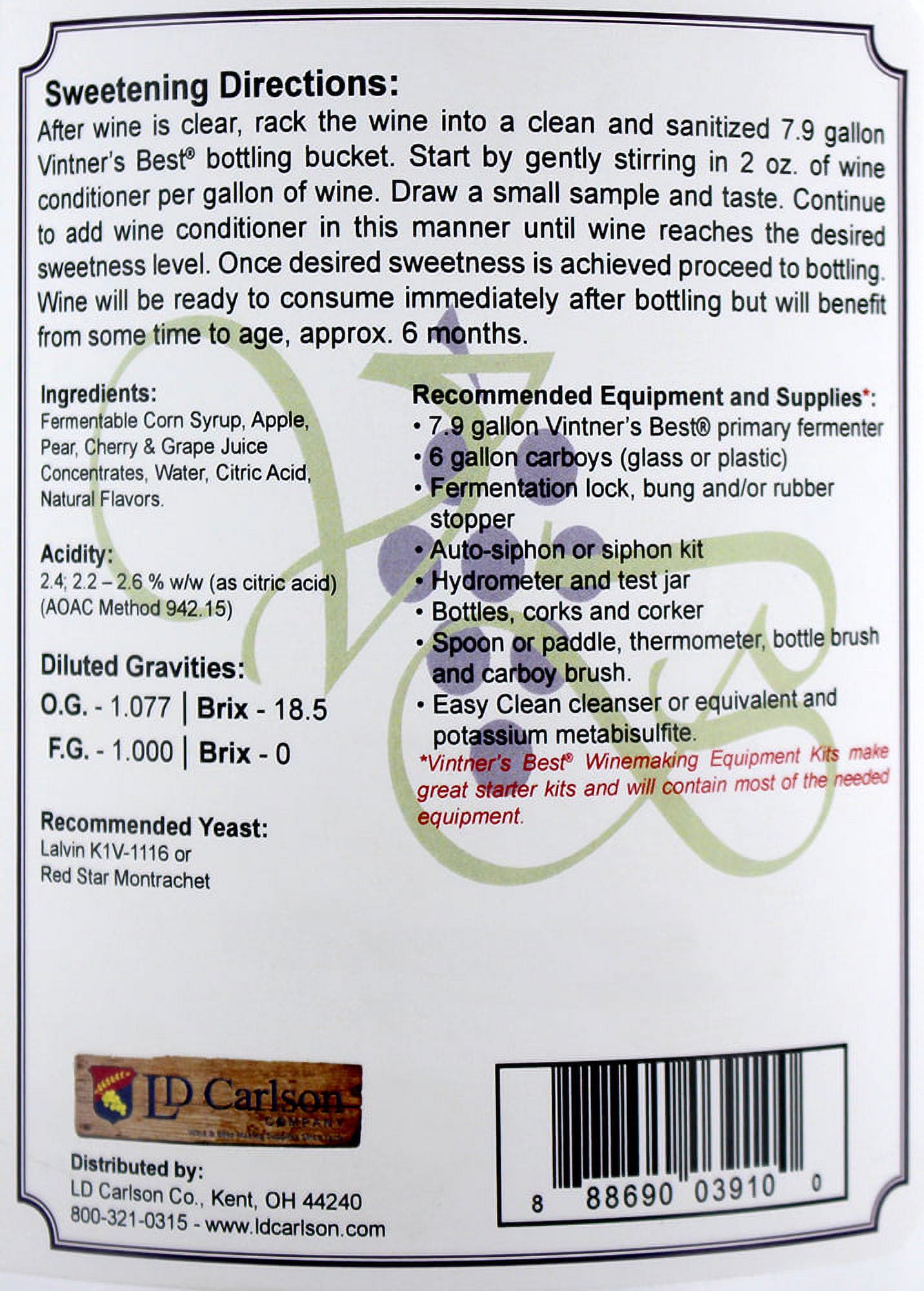 Vintners Best Fruit Wine Base-Cherry