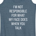 thumbnail image 3 of Instant Message - Not Responsible For Face - Women's Racerback Tank Top, 3 of 6