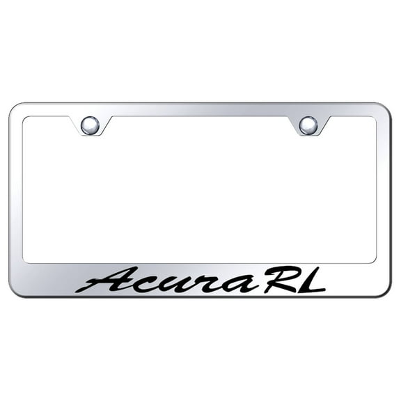 Acura RL Laser Etched Script Stainless Steel License Plate Frame (Chrome)