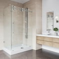 thumbnail image 5 of VIGO Winslow 36 in. L x 48 in. W x 79 in. H Frameless Sliding Shower Enclosure Kit in Stainless Steel with Clear Glass, 5 of 12
