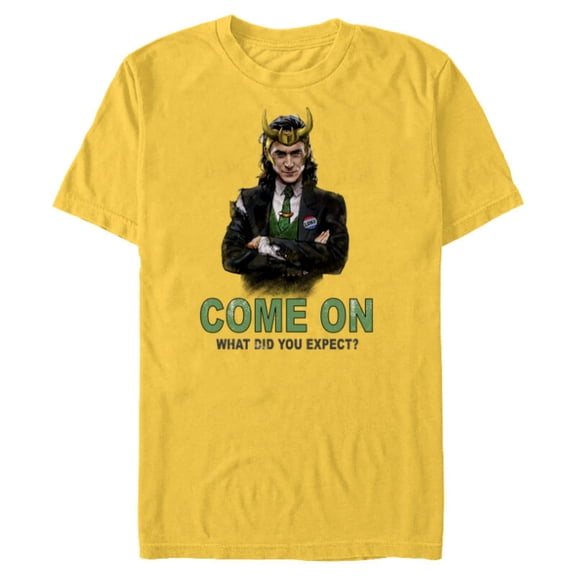 Marvel Loki President Loki Come On What Did You Expect? - Short Sleeve Blended T-Shirt for Adults - Customized-Yellow