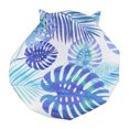 thumbnail image 2 of Bearachild Gorros de baño para ducha Estampado de flores Impermeable Reutilizable Elástico Colorido Universal Largo Sombrero corto Baño Estampado de Juegos de accesorios de baño hoja azul Bearachild HA062078-23B, 2 of 6