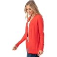 thumbnail image 5 of Cielo 1985 Women's Open Long Cardigan Sweater with Pockets - By The Simply Fashion HotCoral L, 5 of 7
