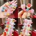 thumbnail image 3 of PENGXIANG 20 Pcs Girls Hair Clips Barrettes,1.5Inch Lovely Animal Fruit Printed Pattern Metal Lined Alligator Hair Clips Cartoon Design Hairpins for Kids Teens Pets (Fruit& Lollipop), 3 of 7