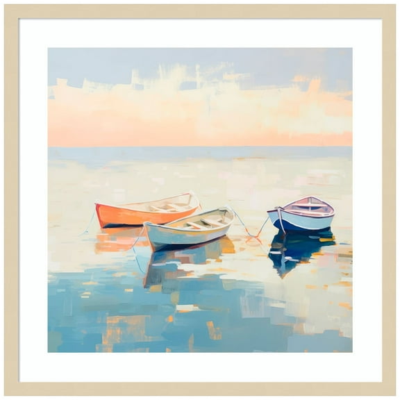 Amanti Art Coastal Breeze Sailing II Wood Framed Wall Art Print