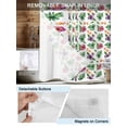 thumbnail image 3 of No Hook Cloth Fabric Shower Curtain with Snap in Liner, Tropical Botanical Waterproof Shower Curtains Set with See Through Top Window, Red Purple Summer Floral Farmhouse Bath Curtains Shower 60"x72", 3 of 6