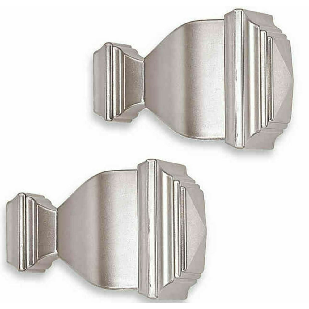 Cambria Classic Napoleon Curtain Rod Finials Brushed Nickel NIP