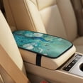 thumbnail image 4 of Xixirimido Leather Seat Cover Front Seats Only, Universal Fit Auto Front Seat Covers for Sedan Van SUV Truck 5 Pcs Set with Seatbelt Covers & Center Console Cover, Peacock Butterfly Floral, 4 of 8