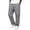 (New20)Gray, variant on Thousandth Plus Size Pants for Men Casual Cotton Wide Leg Trousers Trendy Elastic Waist Lightweight Breathable Pants for Everyday