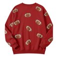 thumbnail image 5 of JIAYUE Women's Crew Neck Sweatshirt Football All‑Over Print Long Sleeve Pullover Sweatshirts for City Shopping, 5 of 5
