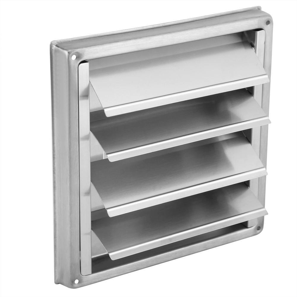 Stainless Steel Dryer Vent Cover - Outdoor Exhaust Louvered Cap, 4 Inch Diameter