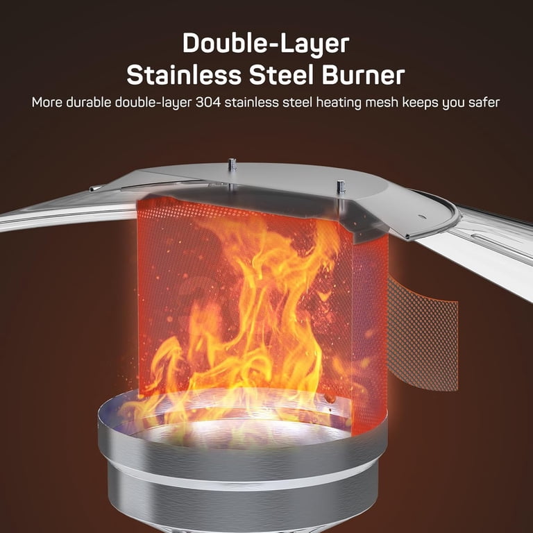 Taoset Propane Patio Heater, 48000 BTU with Wheels photo 4